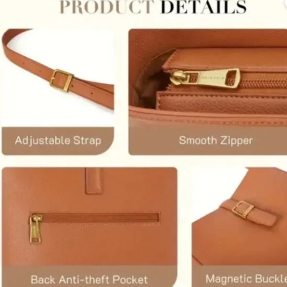 Hobo Shoulder Bag Tan New - Picture 3 of 3